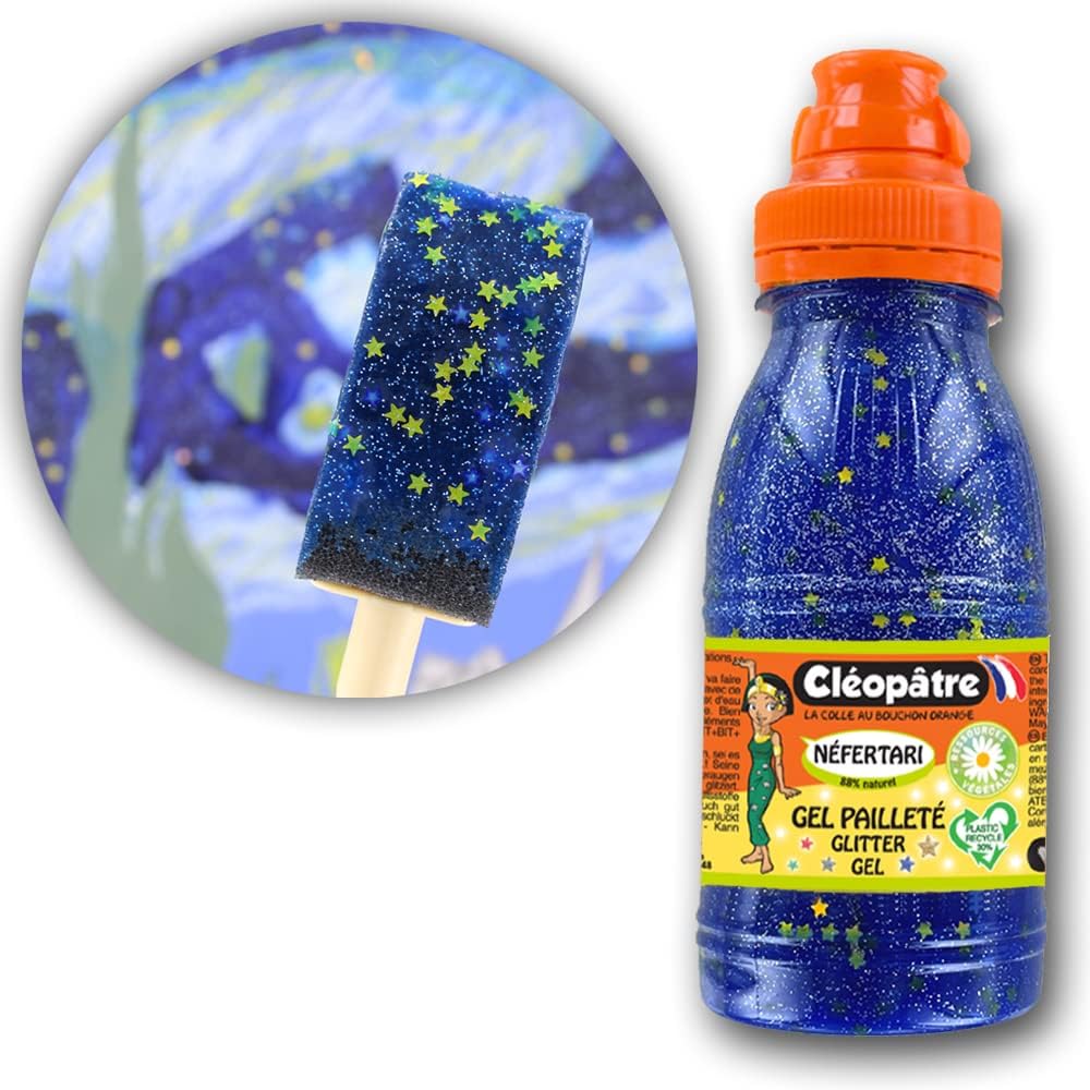 Detalle de Cléopâtre GP250-NIGHT Gel Pailleté Night bleu – Flacon 250 ml