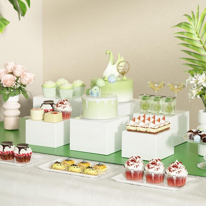 Thumbnail 1 de P PIPITA ZSJ-22cm White Acrylic Food Risers, 6-Piece Stackable Display Set