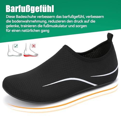 Thumbnail 6 de RUOMU Badeschuhe Herren/Damen – Wasserschuhe, schnell trocknend, rutschfest und leicht für Strand, Pool & Wassersport