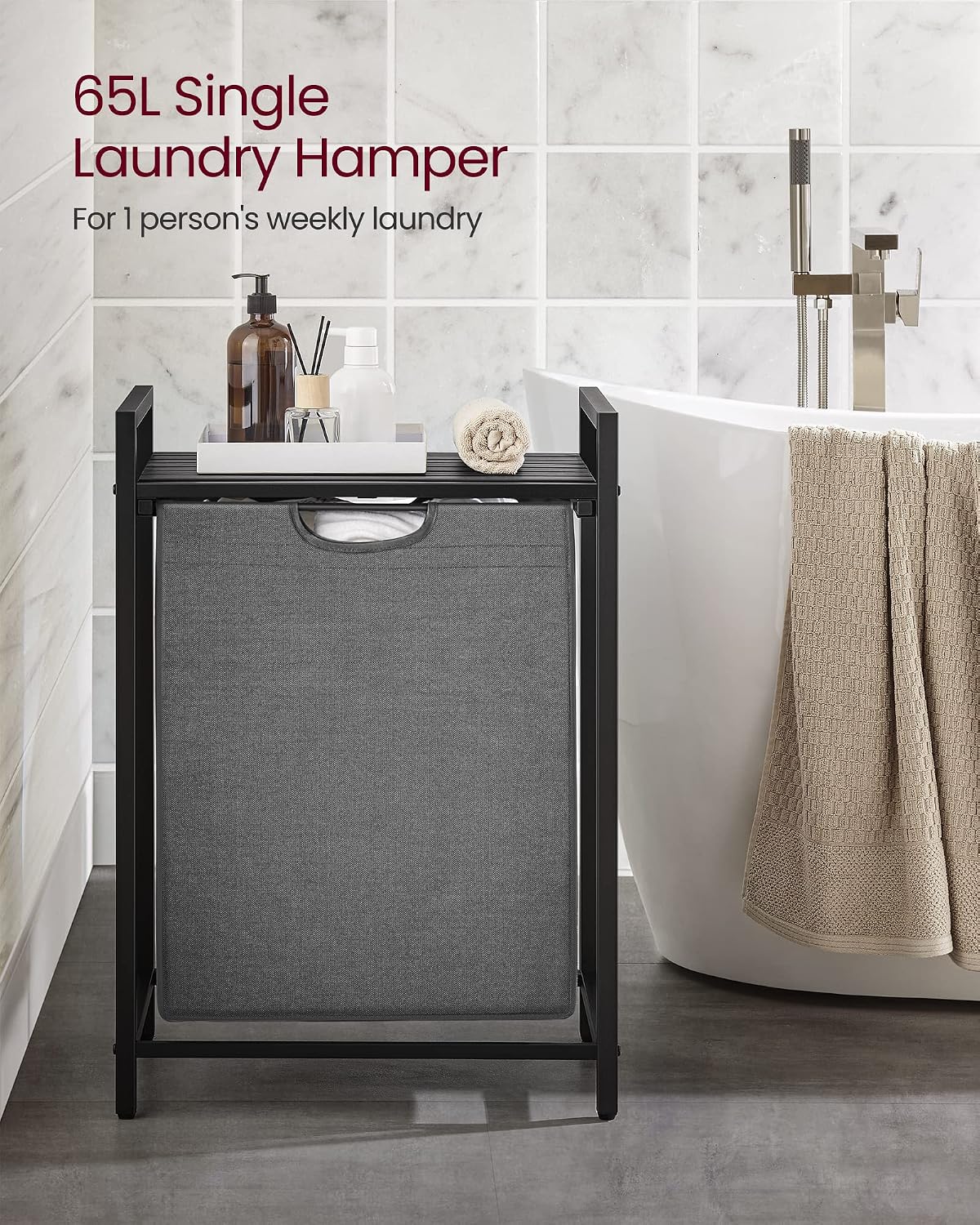 Detalle de VASAGLE Laundry Hamper, 17.2 Gallons