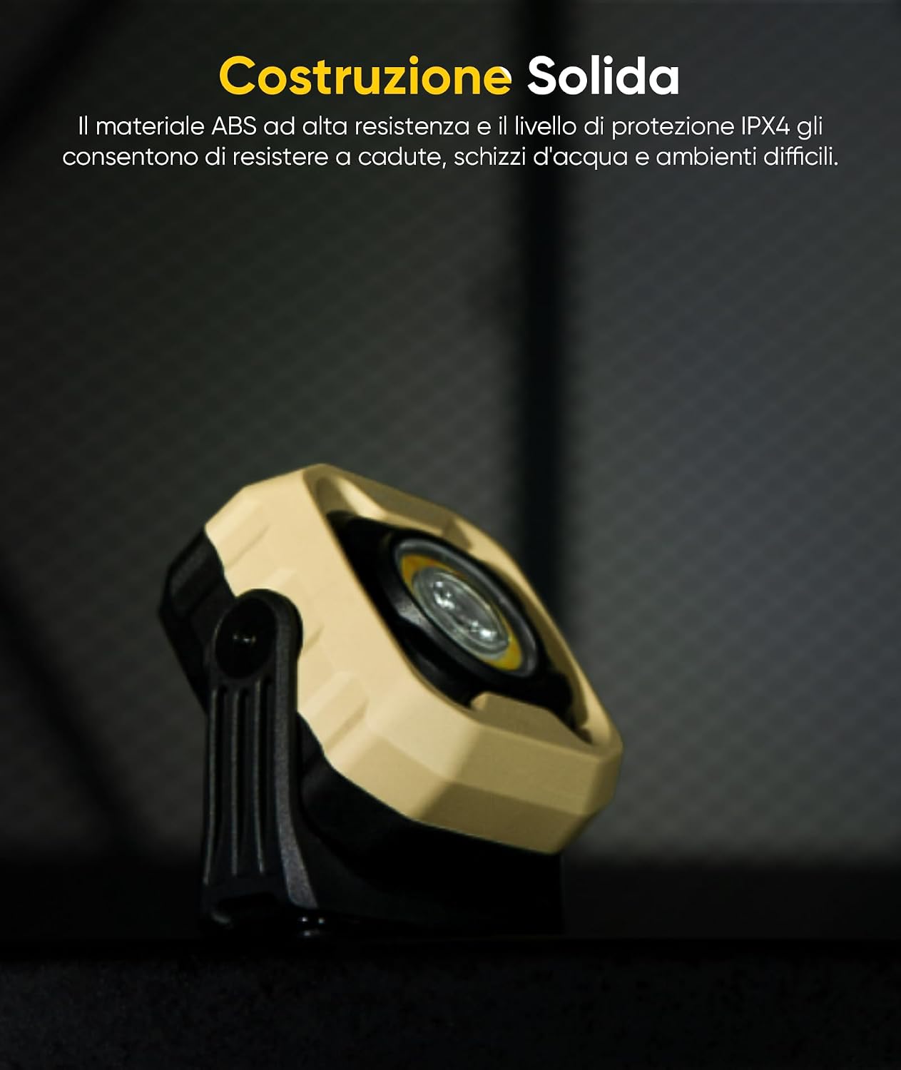 Thumbnail 5 de HOTLIGH Faro LED Ricaricabile 1200LM IPX4: Luce versátil per officina, campeggio e emergenze