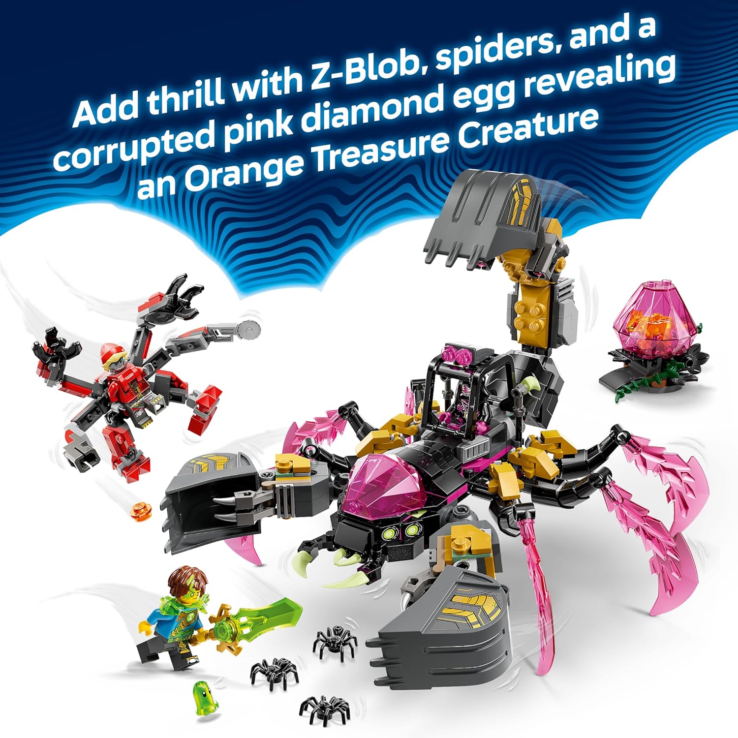 Thumbnail 4 de LEGO DREAMZzz 2in1 Nightmare Scorpion Digger 71513 – Includes 3 Minifigures, Biomechanical Wasp, Collectible Treasure Creature