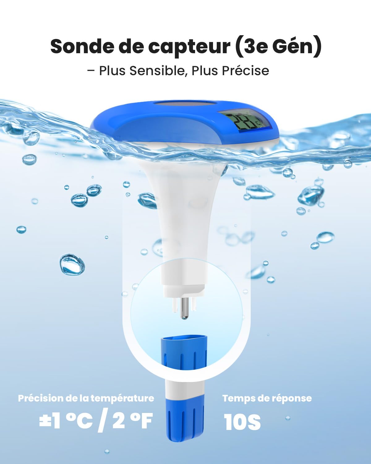 Thumbnail 5 de BALDR Thermometre Piscine flottant solaire IPX8 – lecture fiable, sans pile, pour piscine, jacuzzi, source d’eau et aquarium