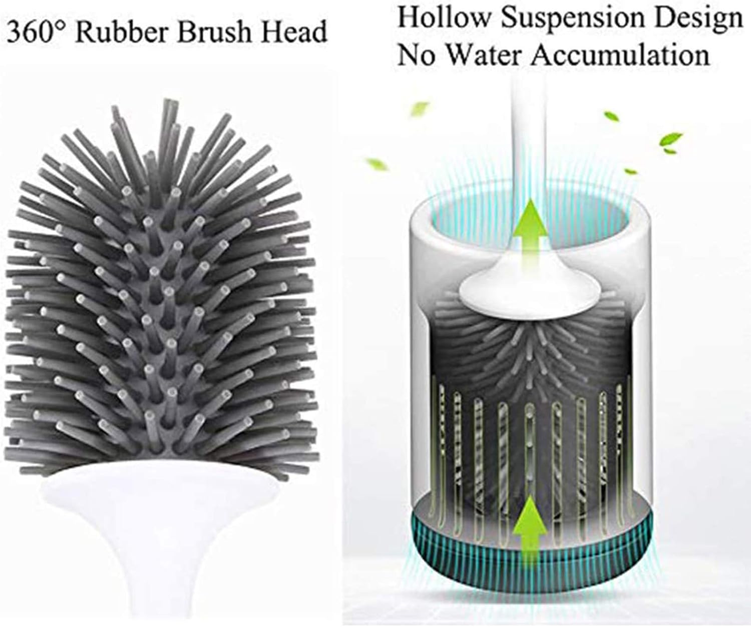 Thumbnail 2 de MEKEET Silicone Toilet Brush with Holder 🚽