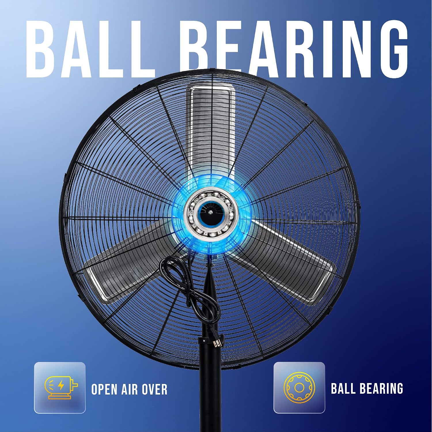 Thumbnail 4 de Tornado 8850 CFM 30-Inch Pedestal Fan: High-Velocity, Non-Oscillating for Large Indoor Spaces
