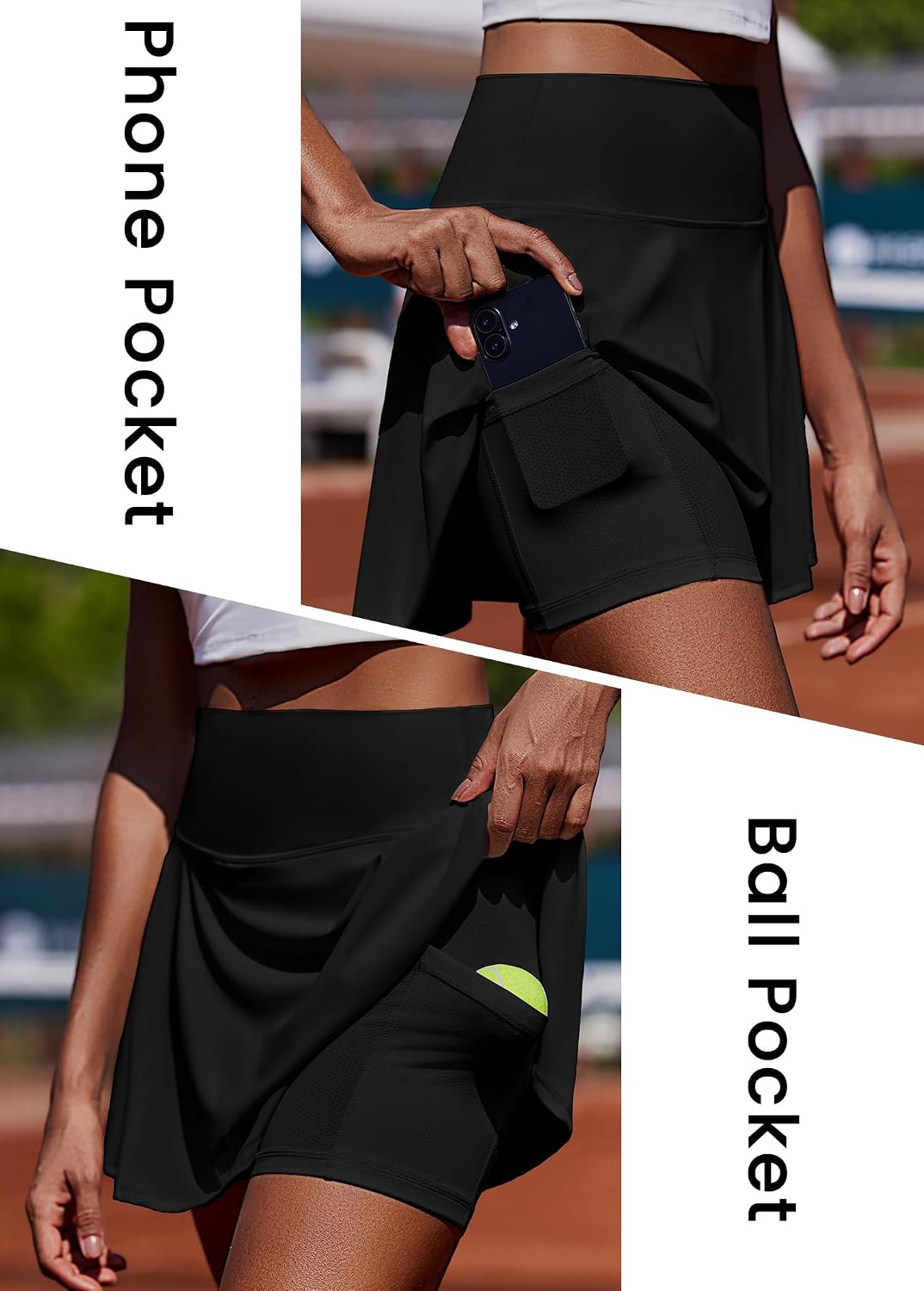 Thumbnail 1 de PINSPARK Women's Pleated Tennis Skirt with Built-In Shorts and Pockets