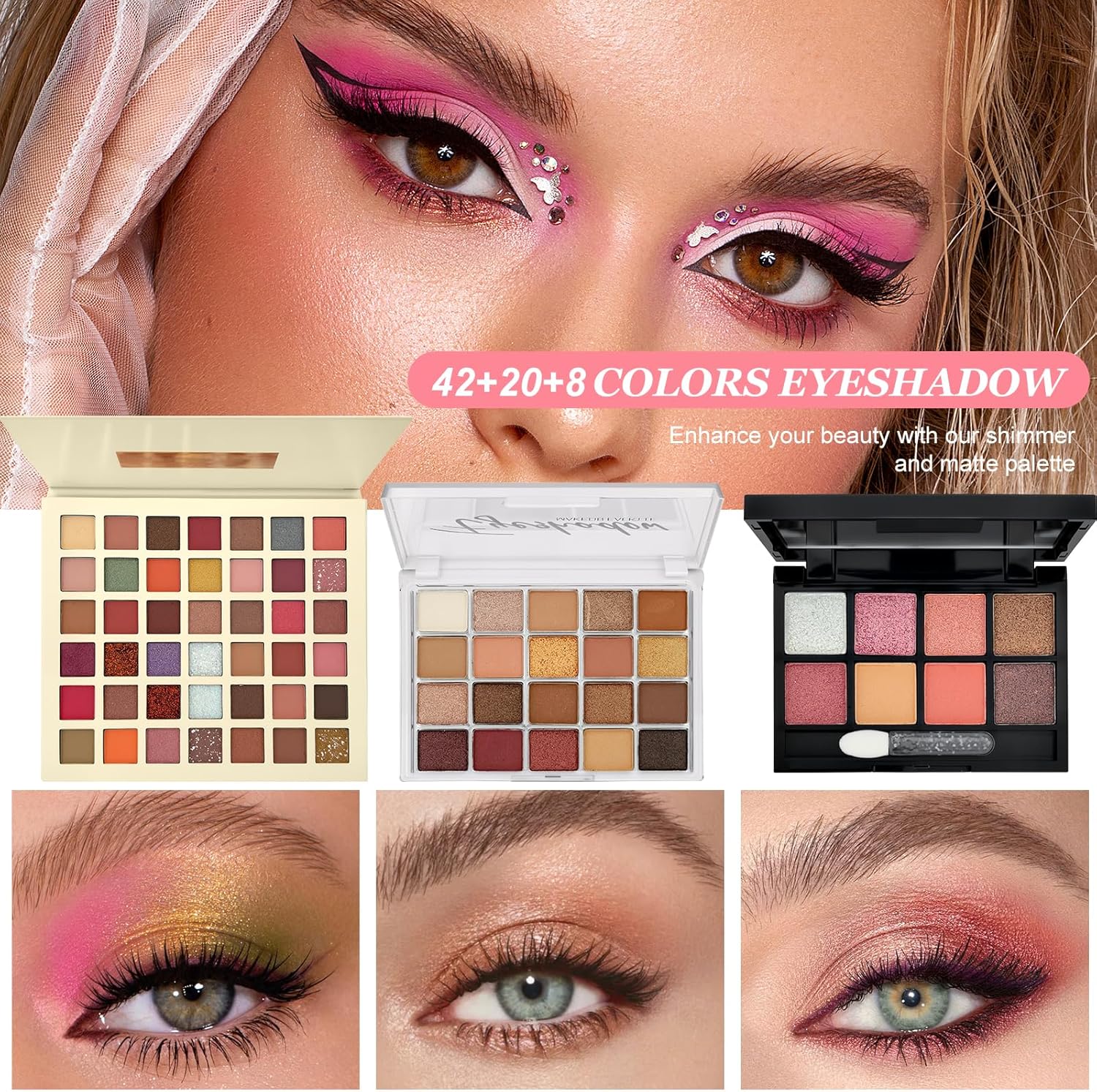 Thumbnail 3 de Set Trucco Donna Tutto in Uno con trousse viaggio, palette occhi e contouring, correttori, eyeliner e accessori