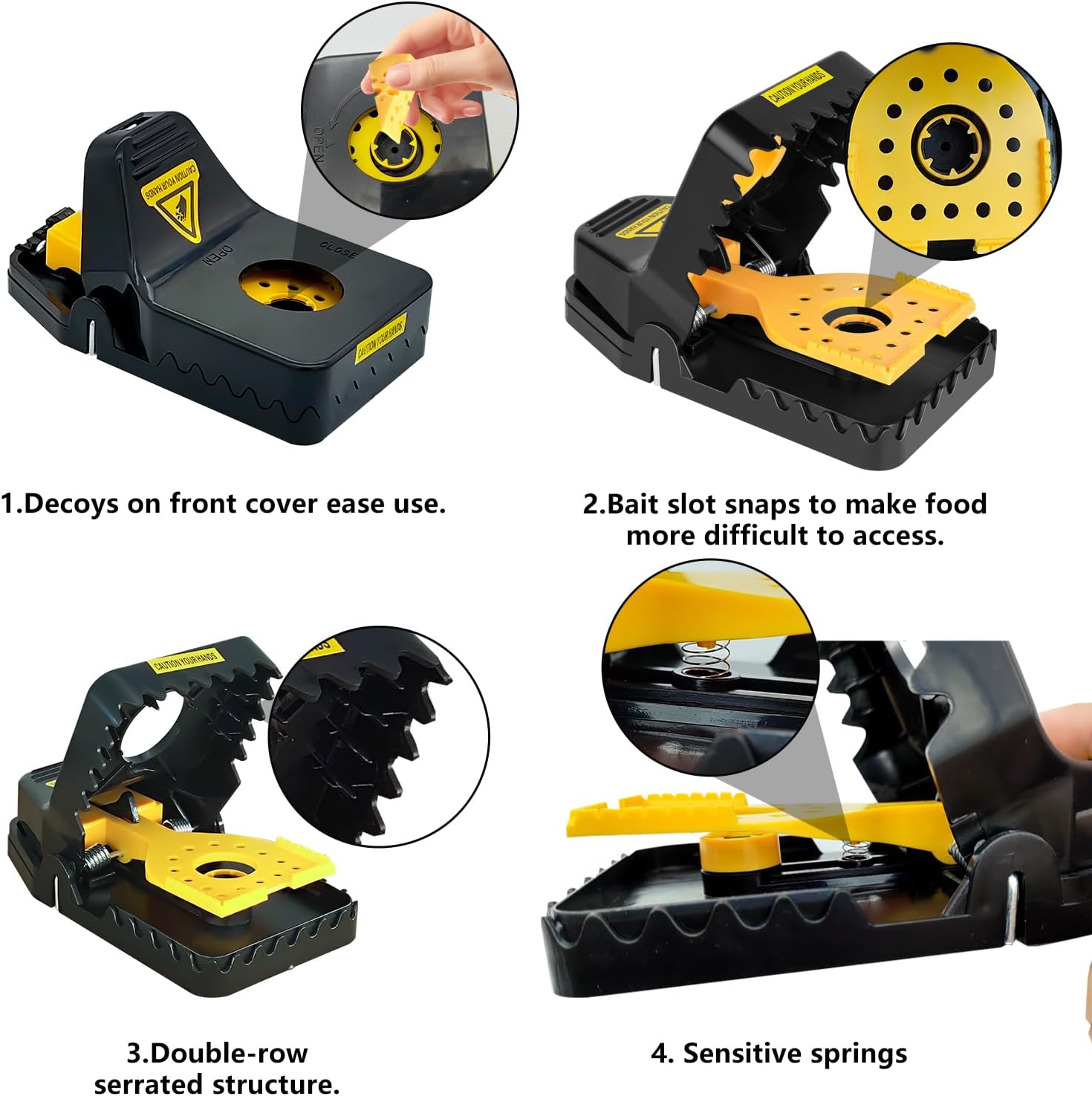 Thumbnail 3 de Rat Trap, 6 Pack Super Heavy Duty Instant Kill Rat Traps