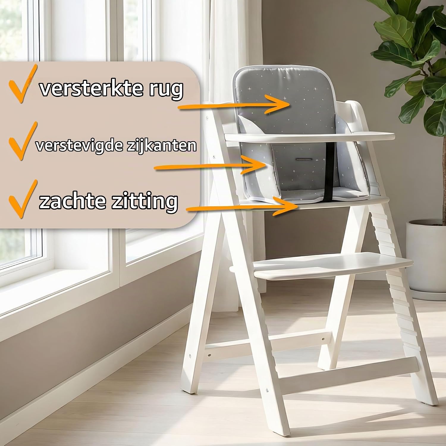 Thumbnail 2 de Totsy Baby zitverkleiner voor kinderstoel met verstevigde zijwanden en antislip