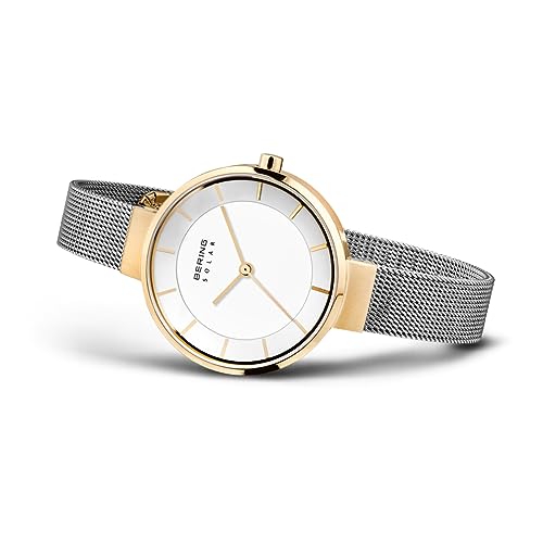 Detalle 2 de BERING Montre à mouvement à quartz pour femme – Collection Solar, acier inoxydable et verre saphir 14631-024