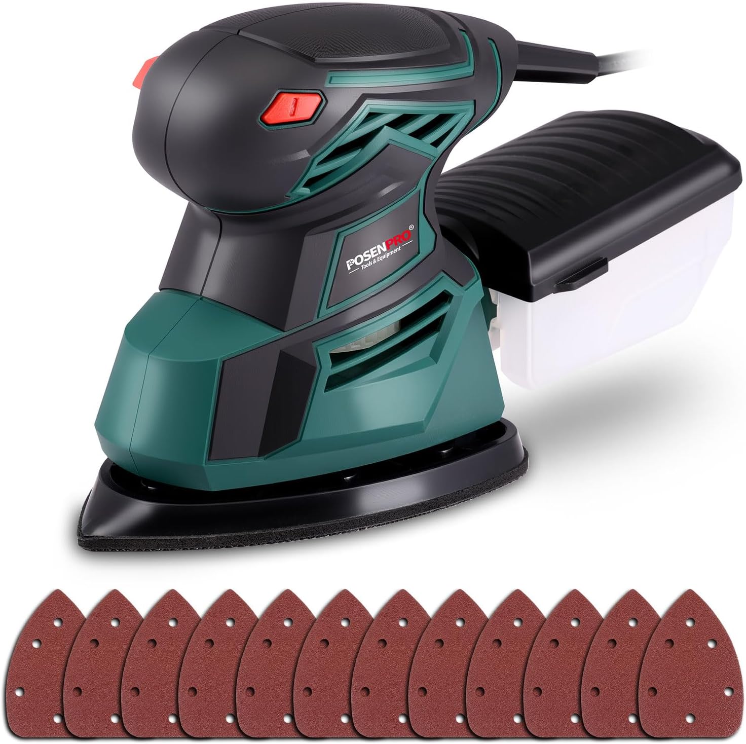Detalle de POSENPRO PPMDS130 detailschuurmachine, 130 W, driehoekige schuurzool