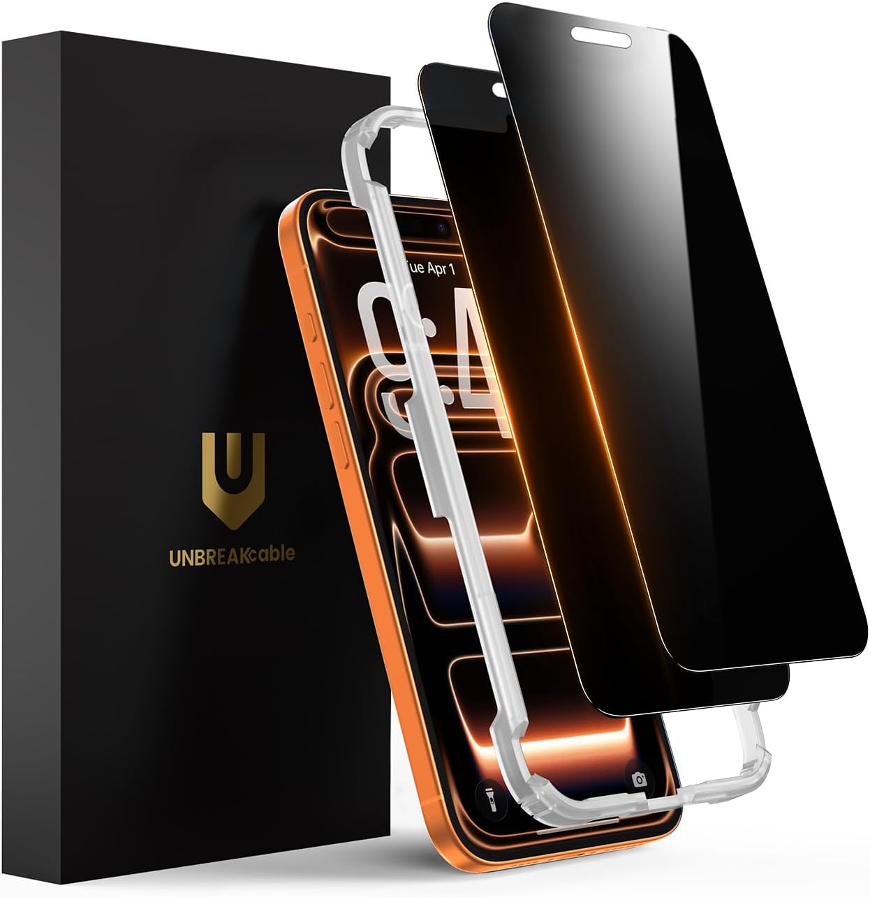 Detalle de UNBREAKcable iPhone 17 Pro Max Privacy 28°