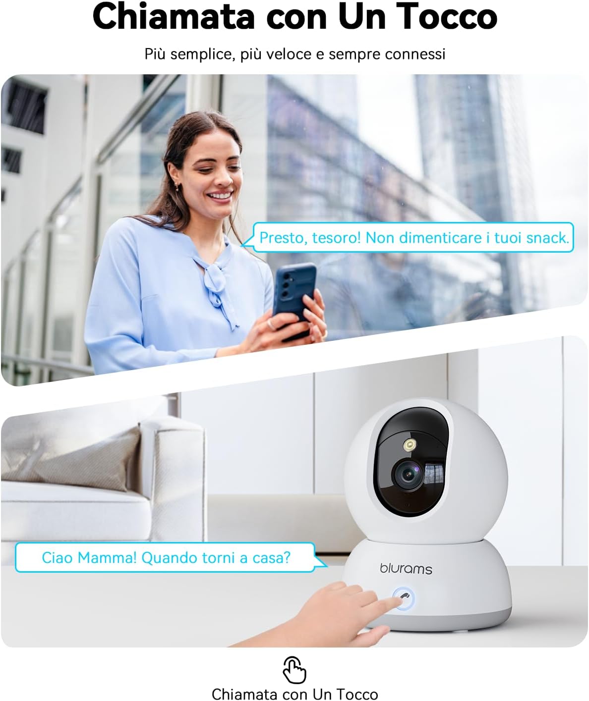 Thumbnail 3 de Blurams 4K Telecamera Wi-Fi Interno