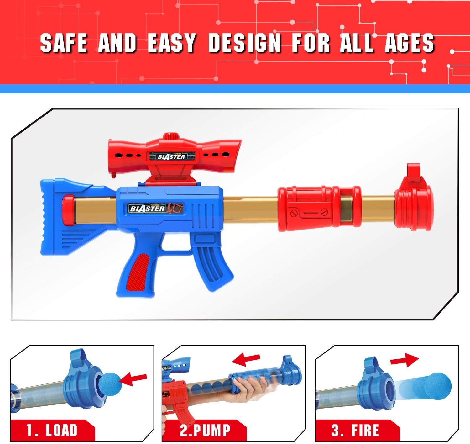 Detalle 2 de YEEBAY Shooting Game Air Guns 24pc