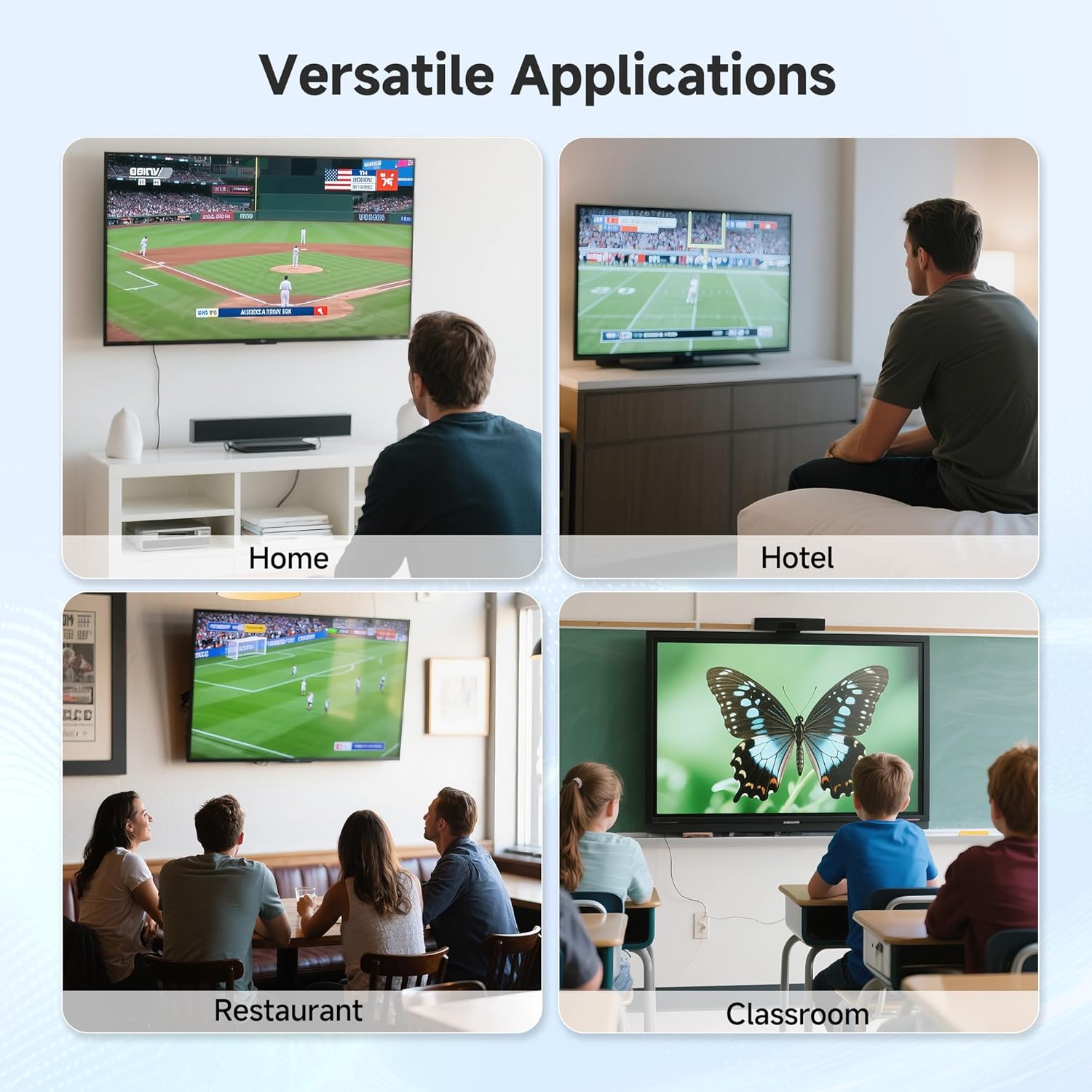 Thumbnail 6 de Cable Matters 3-Pack RG6 Coaxial Cable (3ft) — CL2 Rated Quad Shield for In-Wall TV, Modem, Satellite Connections (Black)