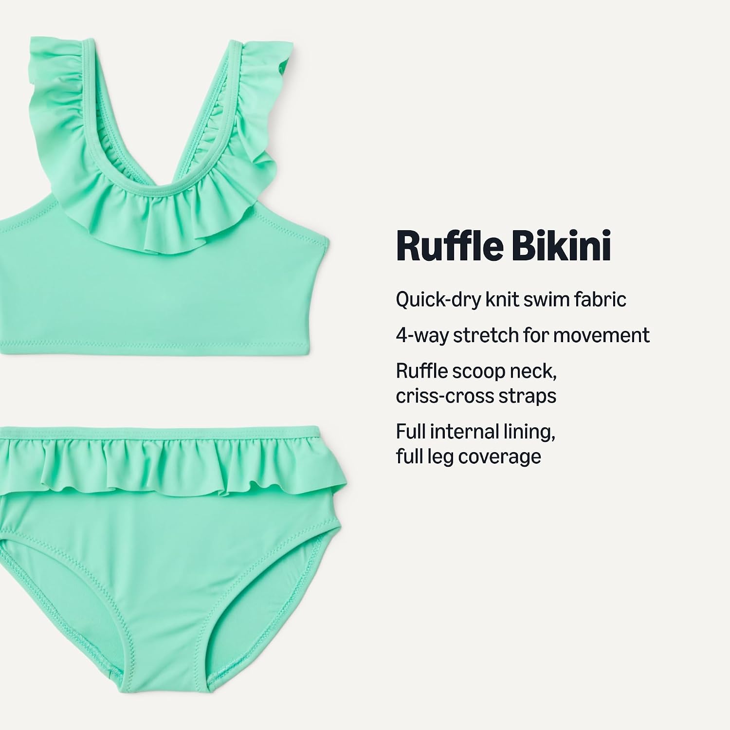 Detalle 2 de Amazon Essentials Girls' Ruffle Two-Piece Bikini Swim Set