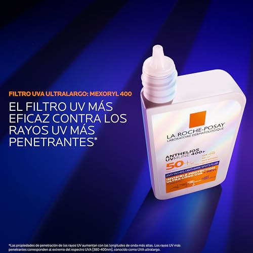 Detalle de La Roche-Posay Protector Solar Anti-Manchas SPF 50+ con Mexoryl 400 | Fluido Invisible (50 ml)