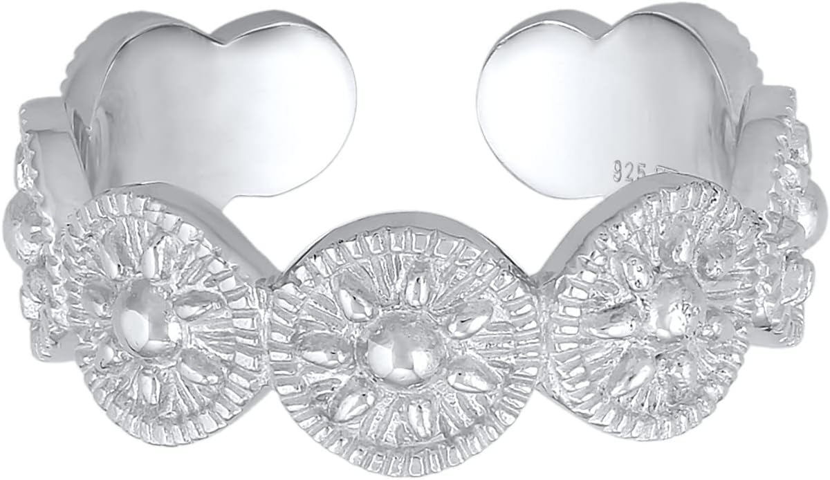 Detalle 2 de Elli Ring Damen Band Sonne Design Offen aus 925 Sterling Silber