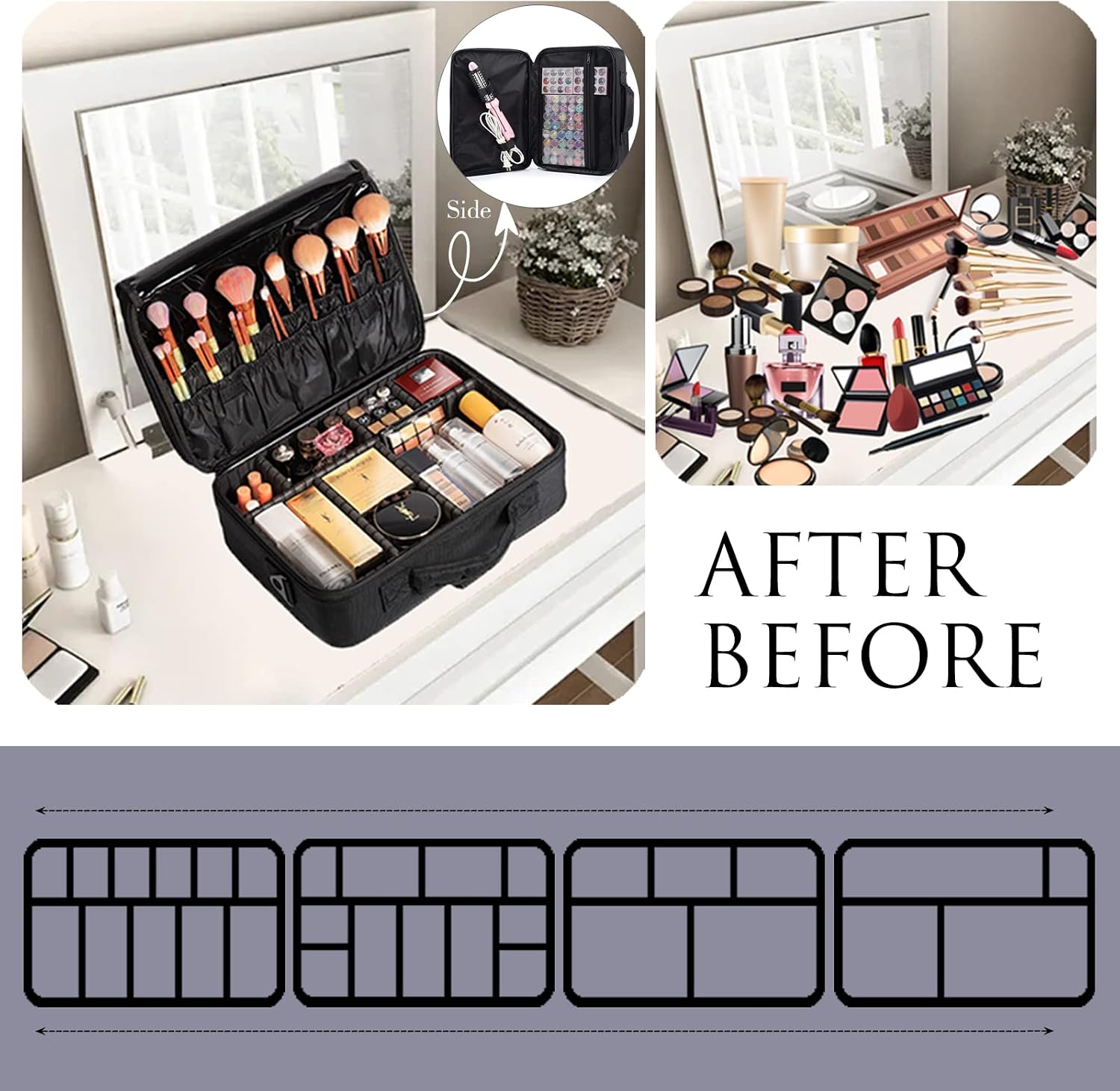 Thumbnail 1 de Makeup Organiser Box Extra Large 40.5cm
