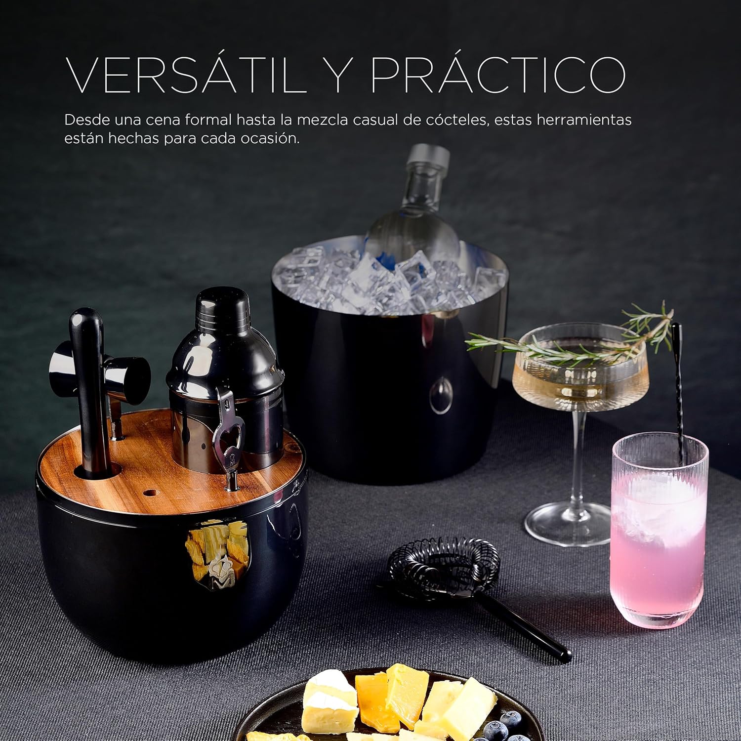 Detalle 2 de MasterPRO The Drop - Juego de Coctelería en Acero Inoxidable 🍸