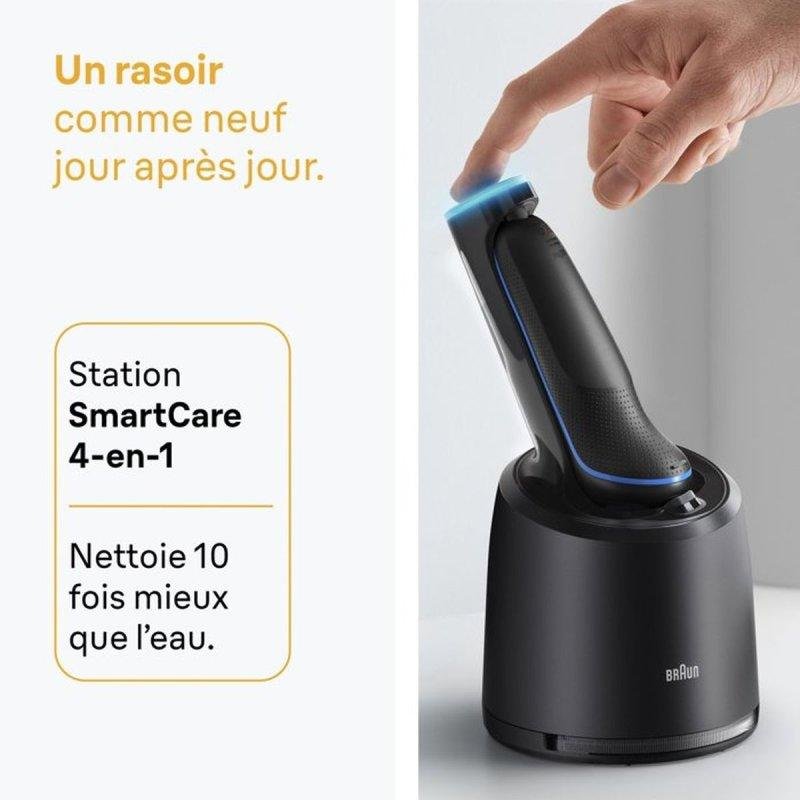 Detalle de Braun Series 5 52‑B7650cc: Afeitadora facial inalámbrica para un afeitado cómodo, seco o mojado