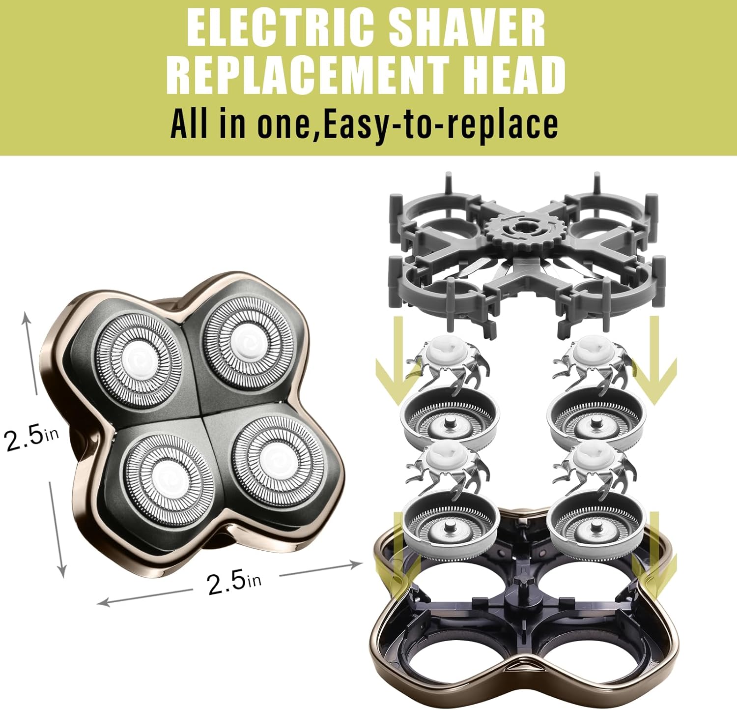 Detalle de Shaver 4-Head Replacement Blade 3 Pack