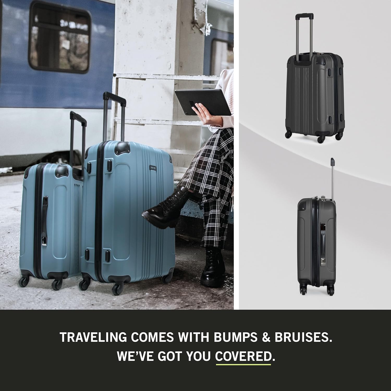 Detalle 2 de Kenneth Cole Reaction Out Of Bounds Vertical Travel Luggage Carbon 5708488