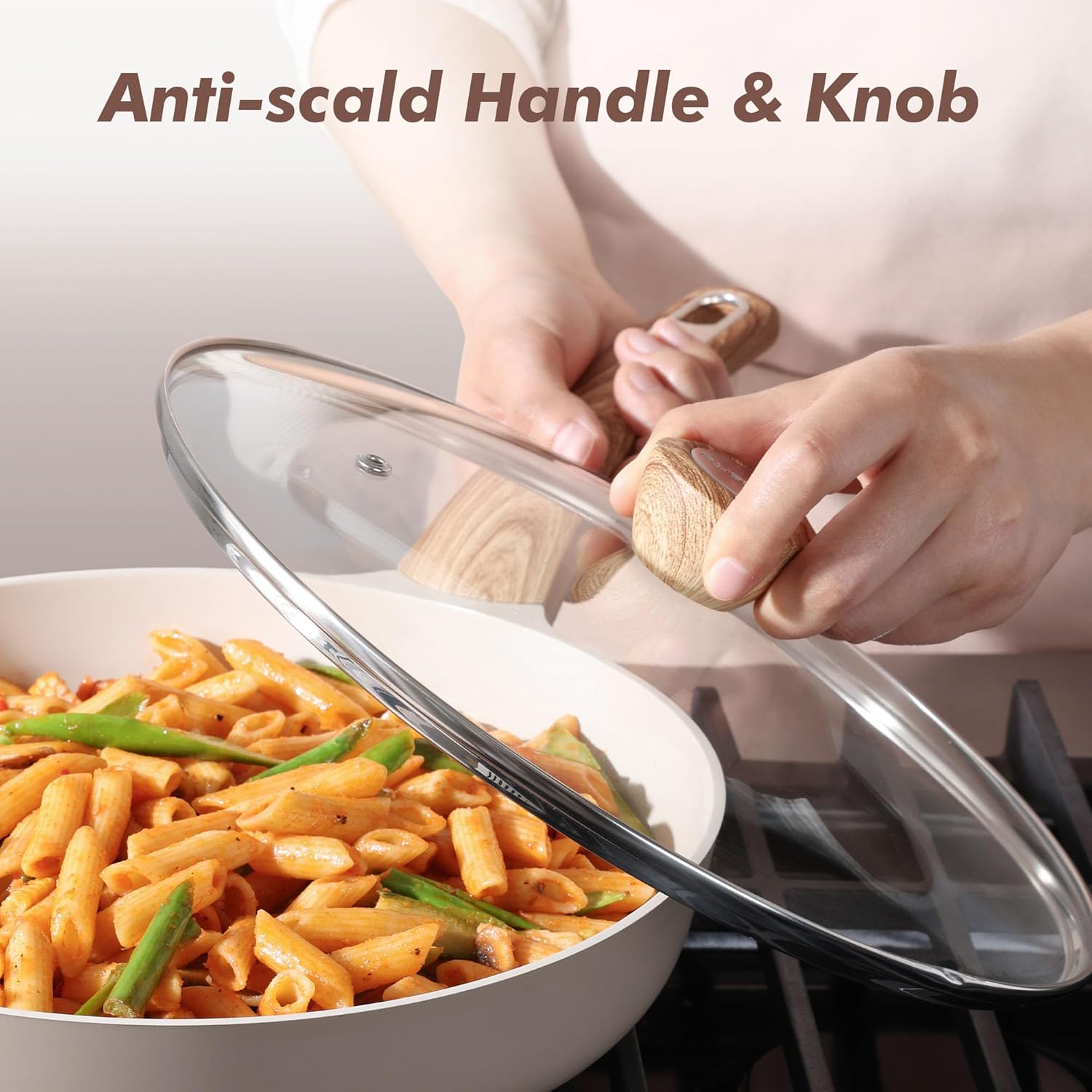 Thumbnail 4 de SENSARTE 9.5-Inch Ceramic Nonstick Frying Pan with Lid (Induction Compatible)