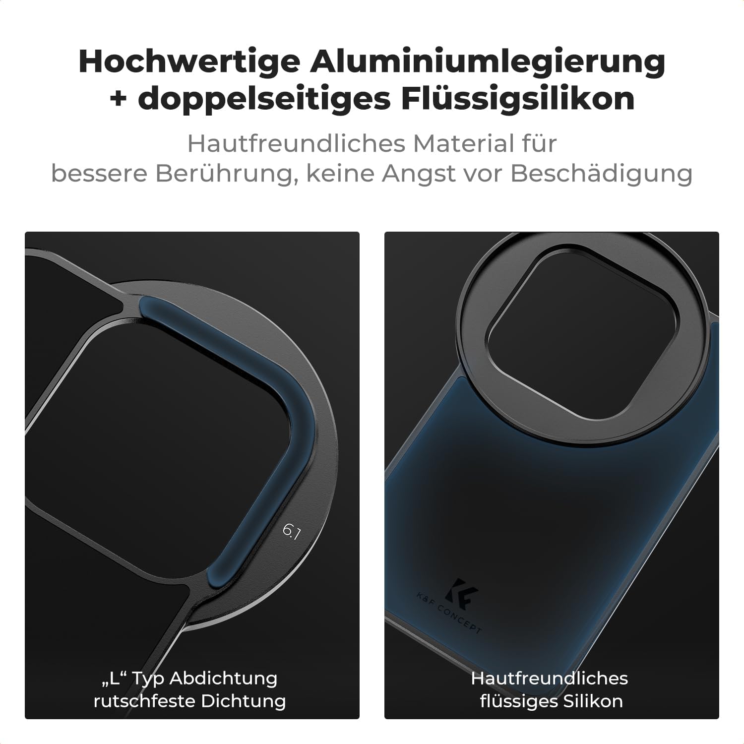 Thumbnail 2 de K&F CONCEPT Magnetischer Filterrahmen für iPhone (6,1 Zoll) – Montageadapter für Objektivfilter 67 mm