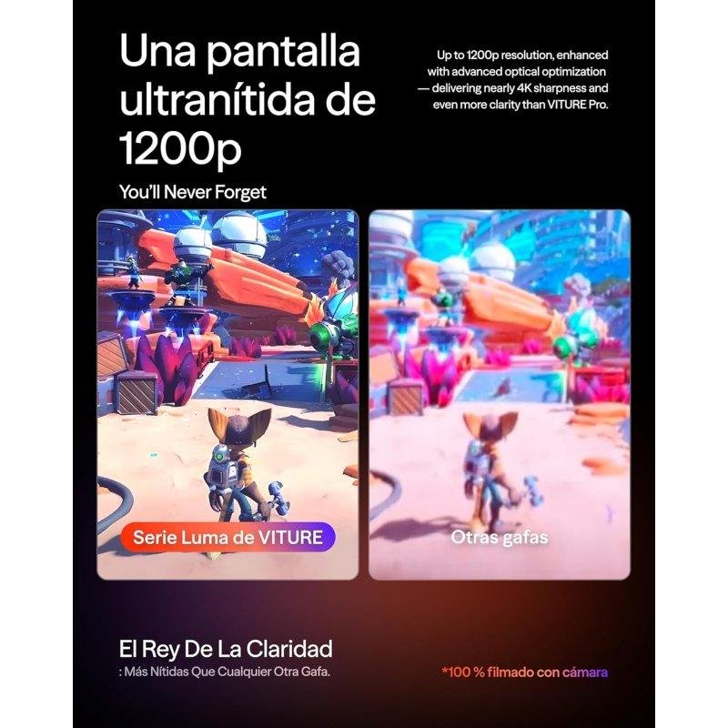 Detalle de Viture Luma Ultra XR 1200p 6DoF AR