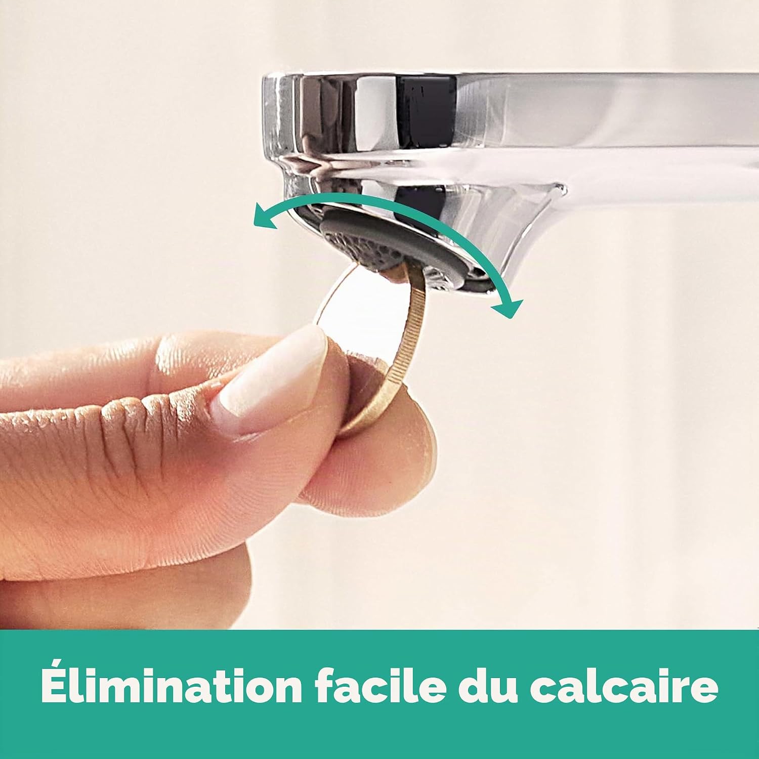 Detalle de Hansgrohe Rebris S – Mitigeur de lavabo avec tirette et vidage, Chrome – 109 mm, EcoSmart et CoolStart
