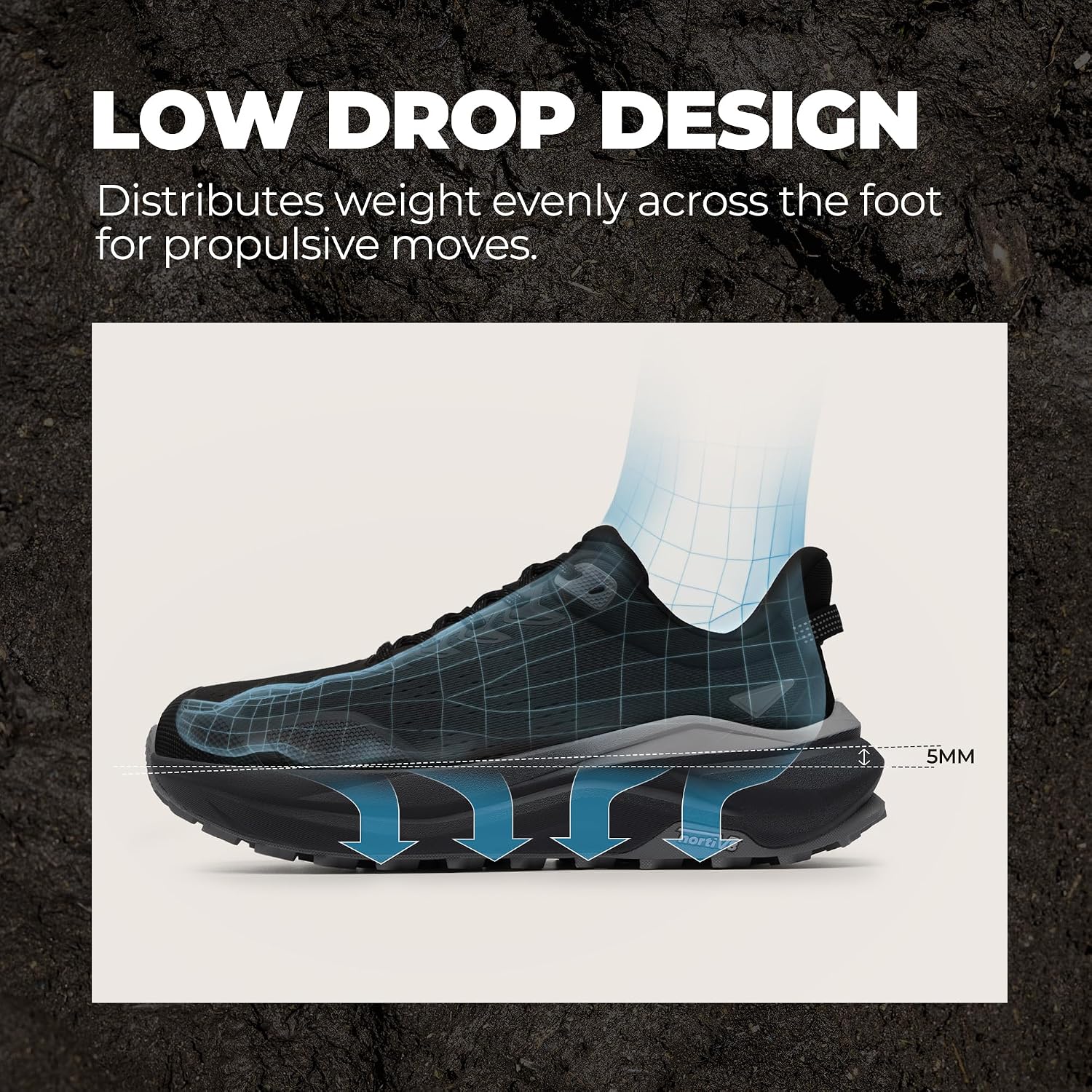 Detalle 2 de NORTIV 8 Whitney Wide Toe Box Trail Shoes