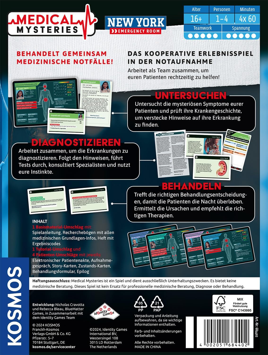 Detalle 2 de KOSMOS Medical Mysteries Rollenspiel ab 16 🎲