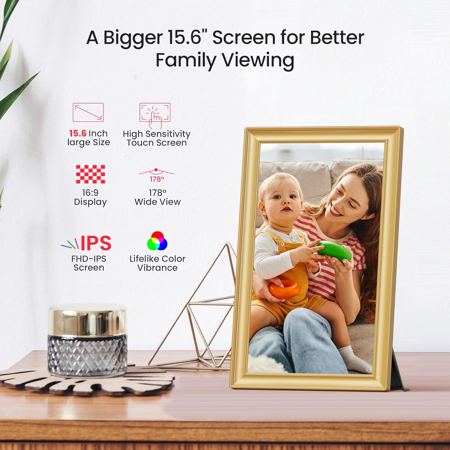 Thumbnail 2 de 64GB FRAMEO 15.6 Zoll Digitaler Bilderrahmen