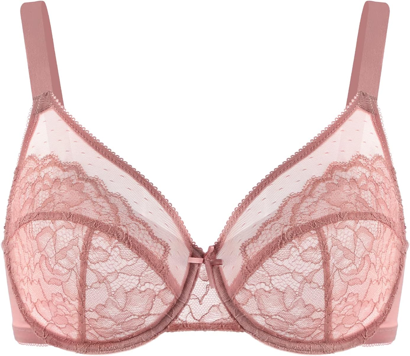 Thumbnail 2 de HSIA Enchante Minimizer Bra: Full Coverage, Floral Lace, Plus Size