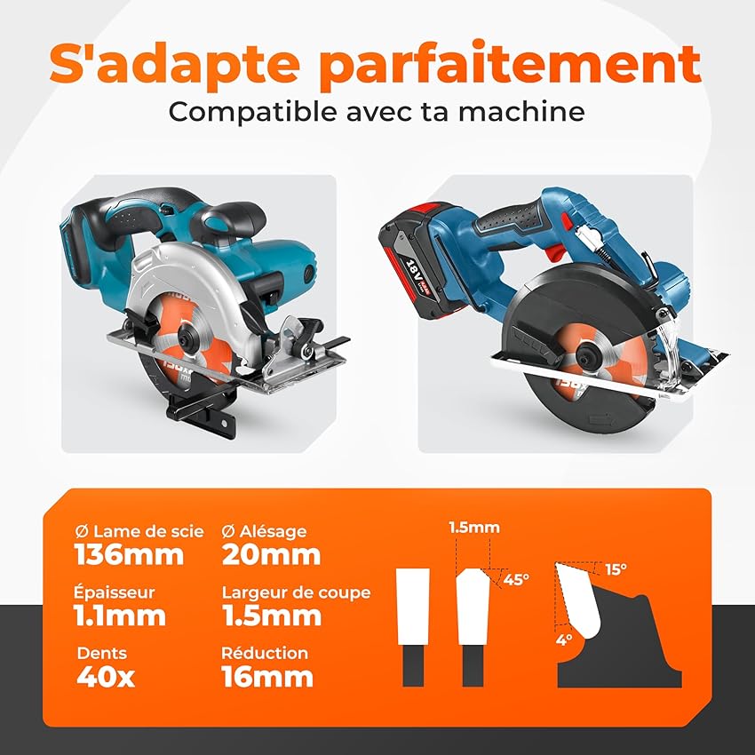 Thumbnail 4 de Lame de scie BAUBECK 136x20 1,5 mm ⚙️