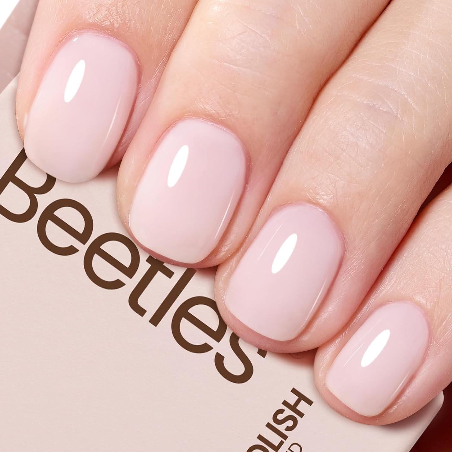 Detalle de Beetles Milky Pink Gel Nail Polish 15ml
