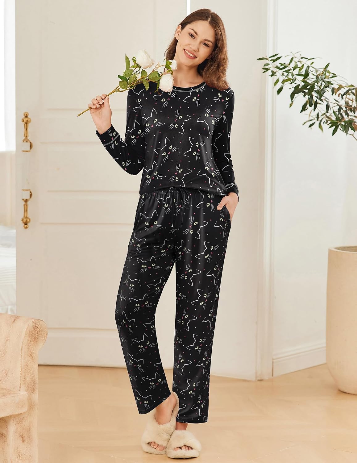 Detalle de Ekouaer Women's Pajama Sets, 2-Pack