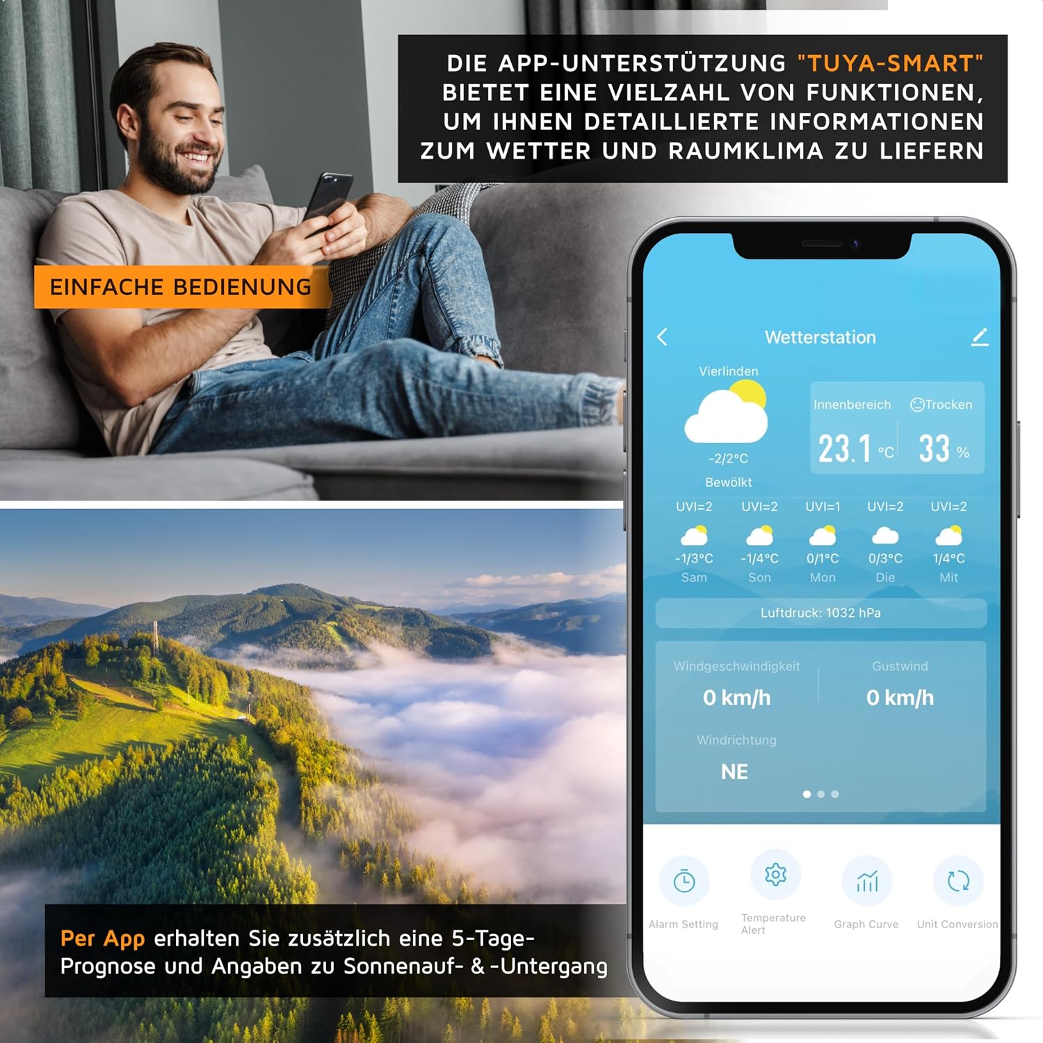 Thumbnail 3 de Brandson WLAN Wetterstation mit 7-in-1 Sensor