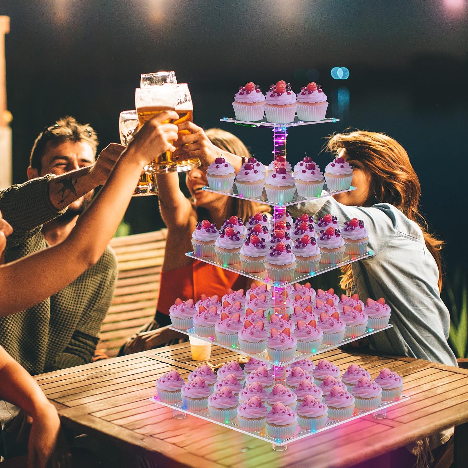 Detalle de YestBuy Cupcake Stand 5-Tier cupcake tower ๐ง