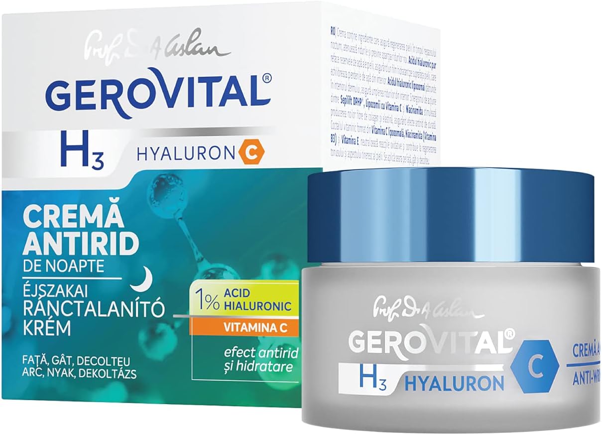 Thumbnail 1 de Gerovital H3 Hyaluron C Crema de Noche Antienvejecimiento ✨