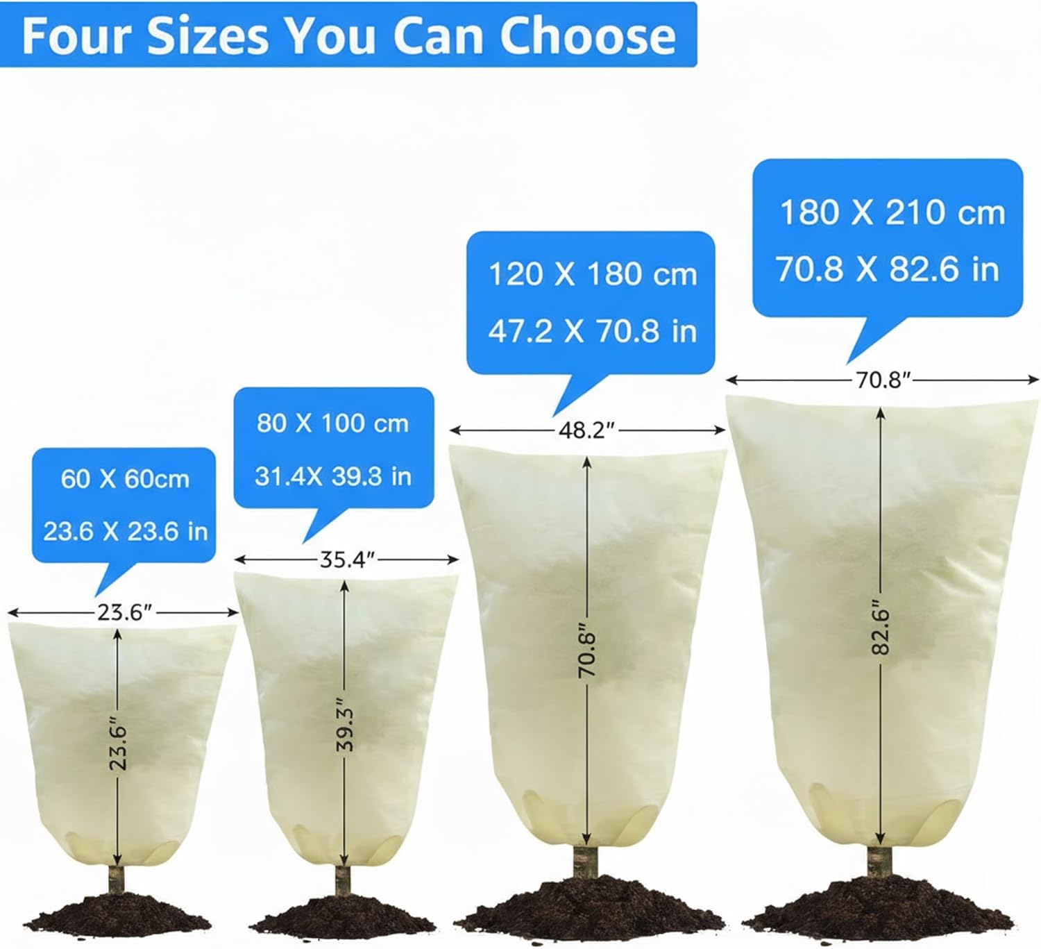 Thumbnail 4 de MIXC Plant Covers 47.2×70.8 for Shrubs