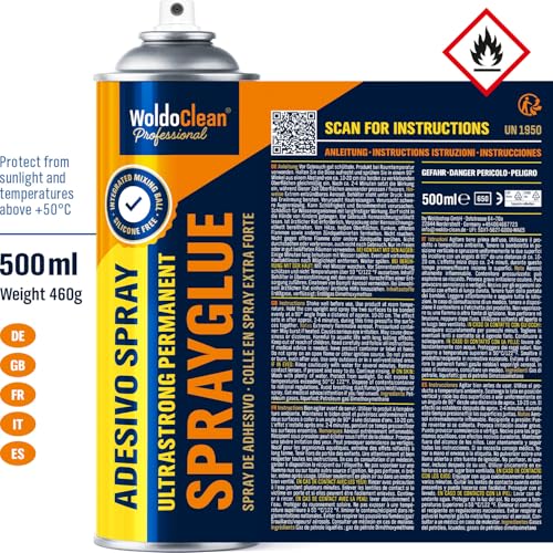 Thumbnail 7 de WoldoClean Colla Spray Cielo Auto Tessuti 500 ml – incollaggio duraturo per auto, camper e tappezzeria