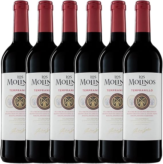 Detalle de Los Molinos Tradición Tinto D.O. Valdepeñas 🍷 Pack 6x750ml