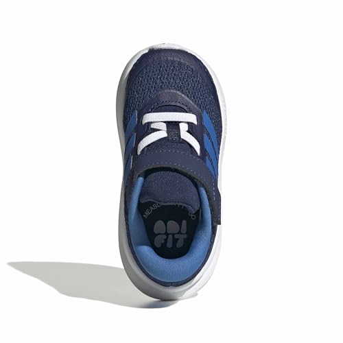 Detalle de adidas Runfalcon 6, zapatillas infantiles con cordones elásticos y correa, talla 28 EU