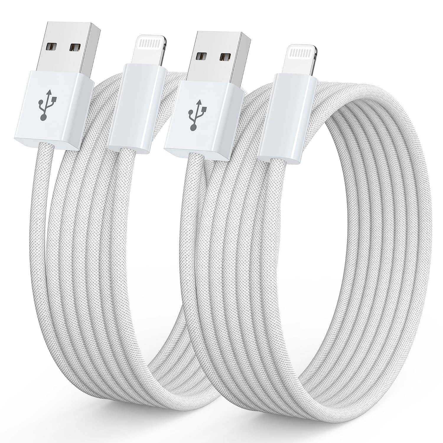 Detalle de NIBIKIA Cavo iPhone Apple certificato MFi USB-A a Lightning (2 m, 2 pack)