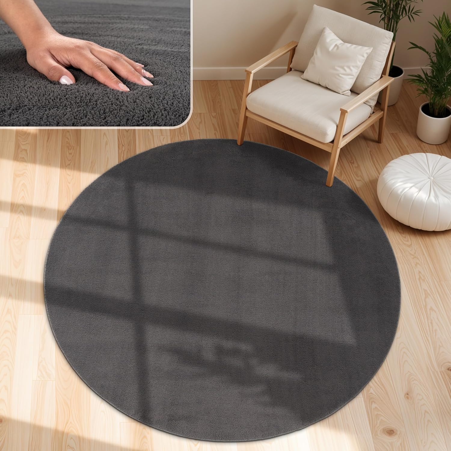 Detalle de Paco Home tapis salon moelleux 160 cm