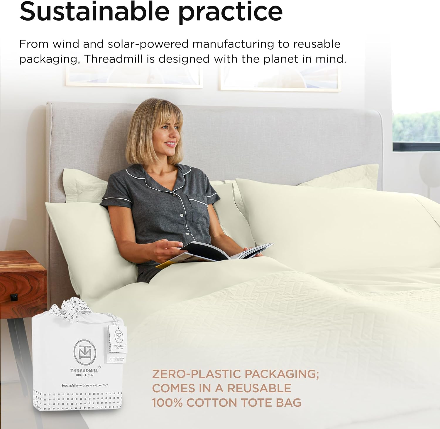Thumbnail 6 de Threadmill Luxury 800 King cotton sheet set
