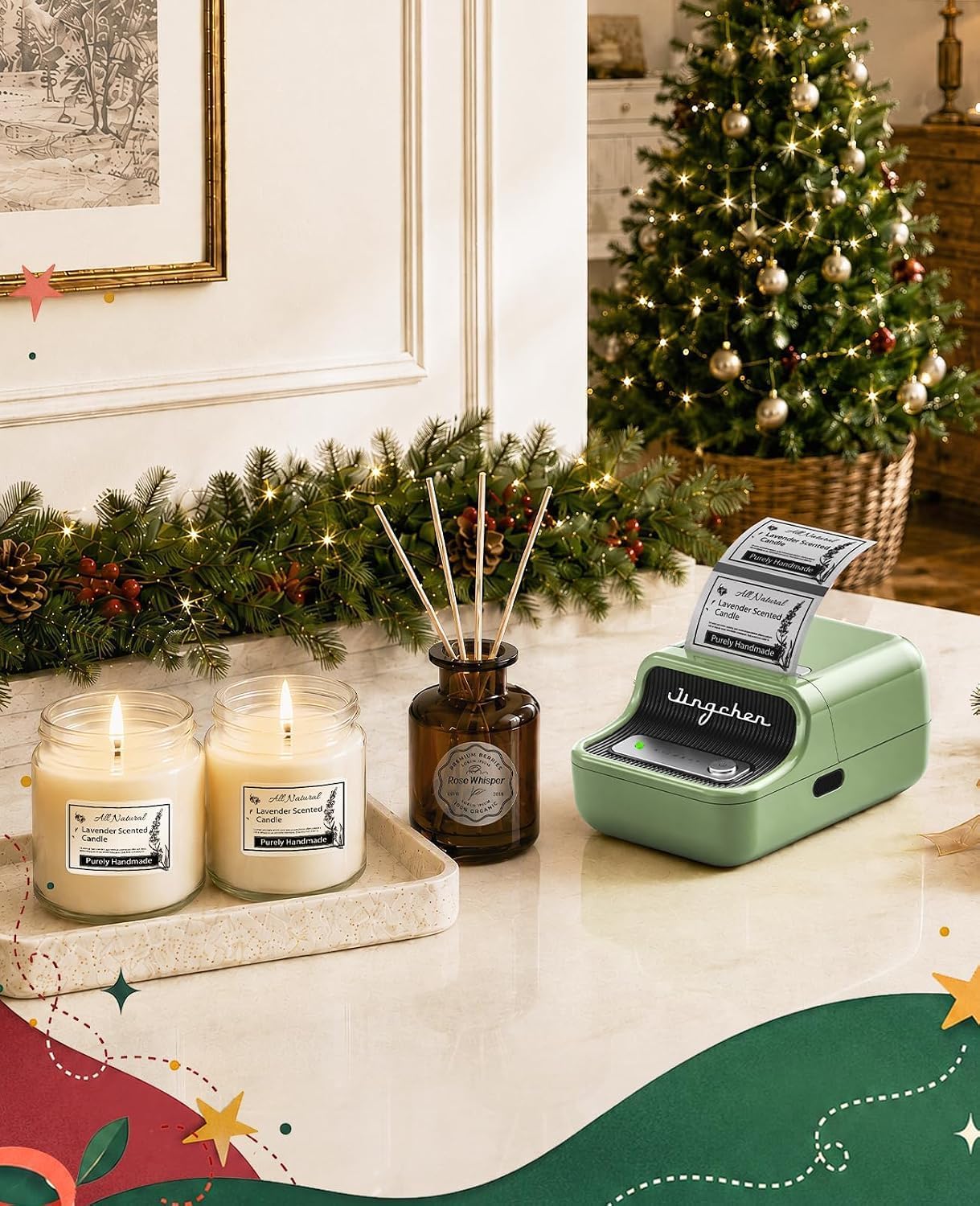 Detalle de NIIMBOT B21 Bluetooth-labelprinter, thermisch, groen, voor labels van 20 tot 50 mm
