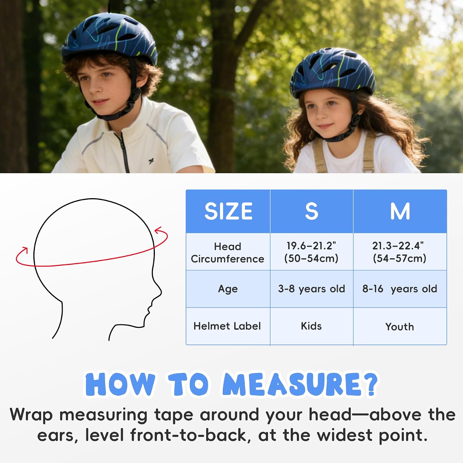 Detalle de Toddlers & Kids Adjustable Bike Helmet for Ages 3–16 (Purple-Pink / Purple-Blue)